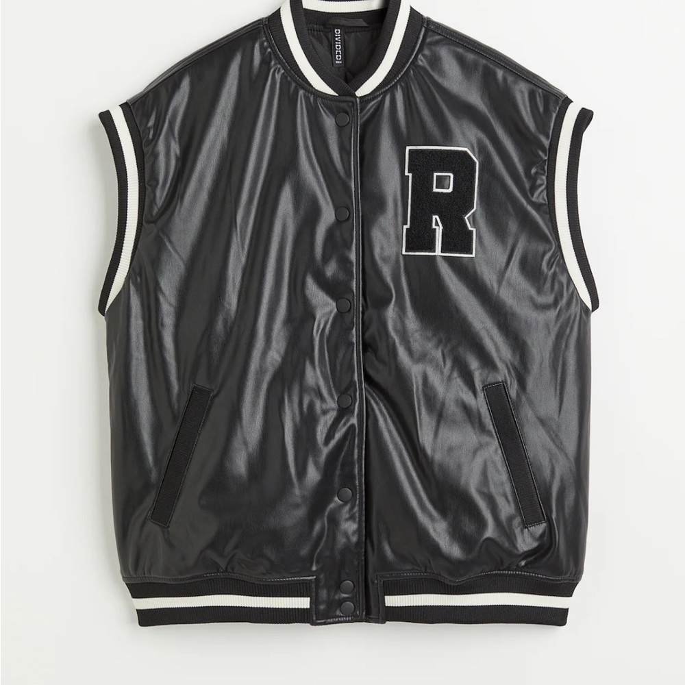 H&M Black and White Varsity Jacket